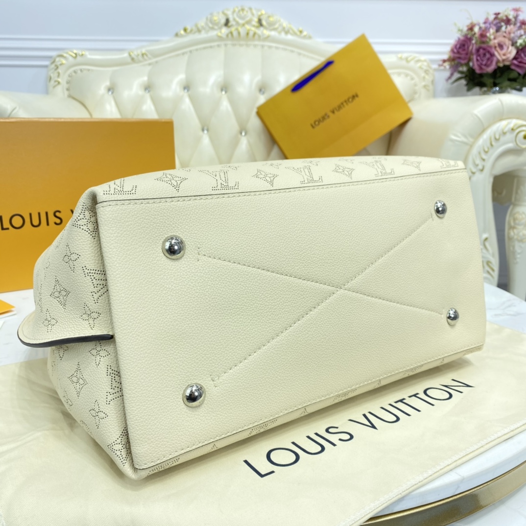 Louis Vuitton CARMEL Hobo Bag Mahina M53188 Cream Beige